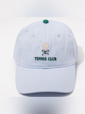 Target Pale Blue Tennis Club Cap with Green Accent